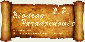 Miodrag Parađenović vizit kartica